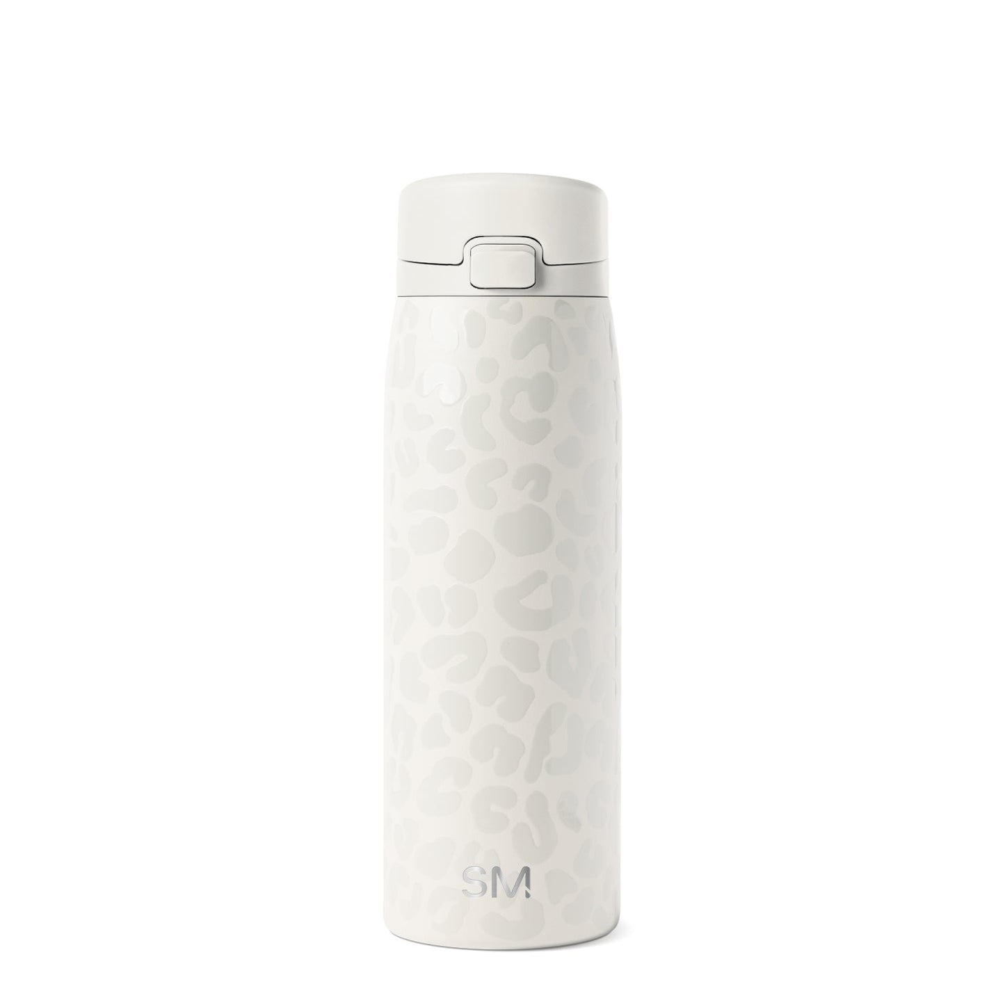 Off-white water bottle with cream-colored body displayed against a light gray background